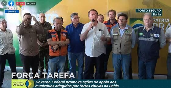 O presidente Jair Bolsonaro está na Bahia