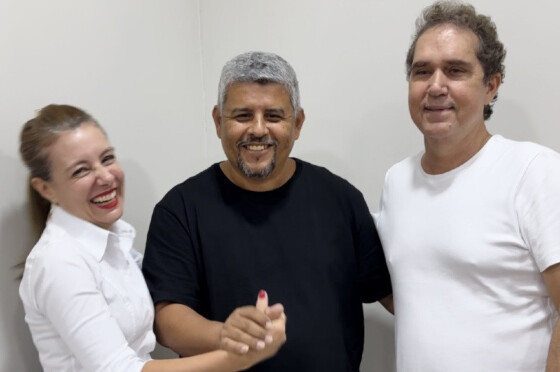 O futuro presidente do DAE com Flávia e Zaelli