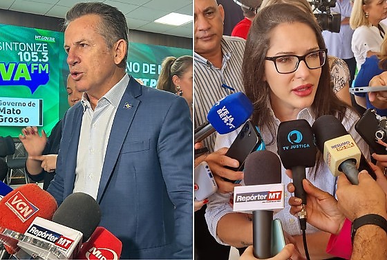 Mauro Mendes e Janaina Riva disputam as eleições deste ano ao Senado Federal.