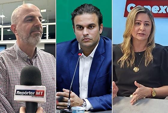 Amauri Monge, da Secretaria Municipal de Educação, Murilo Bianchini, do Planejamento Estratégico, e Danielle Carmona, da Saúde.